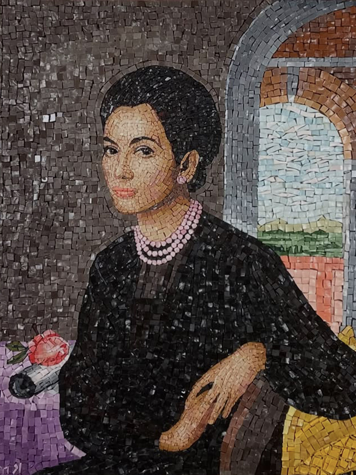 Maria Callas σε Ψηφιδωτό 50x60 | Athos Mosaic - Ψηφιδωτά Αγίου Όρους